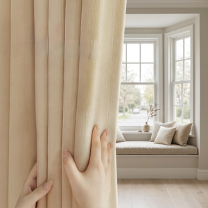 <span class=keywords><strong>Tende</strong></span> Oscuranti Premium in Stile Minimalista, Tessuto di Lusso al Metro per Soggiorno e Camera da Letto, <span class=keywords><strong>Tende</strong></span> in Stile Moderno e Semplice - Product Image 1