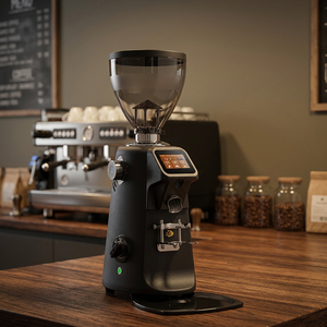 High Quality Electric <b>Automatic</b> Espresso <b>Coffee</b> Grinder 74mm Flat Burr Stainless Steel Blade Aluminum LCD Screen for Household - Product Image 3