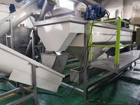Usine de lavage de déchets plastiques HDPE, machine de lavage pour le recyclage des bouteilles en plastique, ligne de broyage et de séchage du plastique