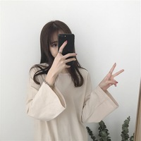 (M-3XL) Nouvelle arrivée T-shirt à manches longues pour femmes, style ample, couleur unie, col rond, chemise intérieure, 11 couleurs