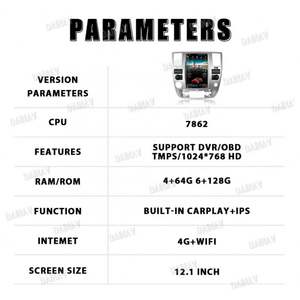 Android 12 pour Nissan Armada 2007 2008 2009 2010 Écran tactile vertical complet Carplay Audio Autoradio Lecteurs stéréo Enregistreur - Product Image 4