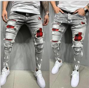 Fábrica de China Venta caliente Popular Roto Destroy <span class=keywords><strong>Jeans</strong></span> para <span class=keywords><strong>hombre</strong></span> <span class=keywords><strong>Skinny</strong></span> Ripped Hole <span class=keywords><strong>Jeans</strong></span> para <span class=keywords><strong>hombre</strong></span> - Product Image 5