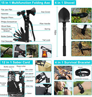 AJOTEQPT Survival Gear Kit professionnel et grand sac à dos de camping, trousse de premiers soins pour l'aventure, la randonnée en plein air, accessoires de voiture