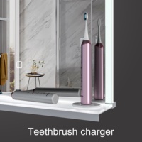 Miroir de salle de bain intelligent avec chargeur de téléphone et brosse à dents/miroir LED Double face avec étagère