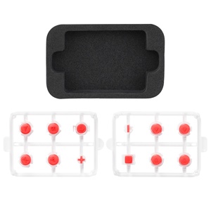EXtremeRate Kits de boutons de remplacement rouges et transparents pour manettes Nintendo Switch et Nintendo Switch OLED - Product Image 2