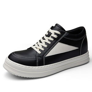 รองเท้าลำลองผู้ชายเสริมส้น หนังแท้ ระบายอากาศได้ดี เพิ่มความสูง พื้นหนา ดีไซน์หรูหรา รองเท้าผ้าใบเสริมส้นแบบเรียบ - Product Image 6