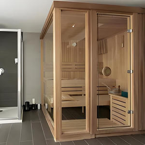 현대식 1-2인용 원적외선 사우나룸 건식 스팀 레드 시더 헴록 원목 전기 난방 4인용 건강용 - Product Image 6