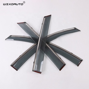 Déflecteurs de vitres de porte de voiture WZXD avec bande en acier 3D pour 2015 2016 - Product Image 4