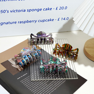 Hollow Bow Cute Designer Custom Unisex Acrylic/Acetate Hair Claw Clip Personalized Logo High Quality Wholesale Hair Accessories - Product Image 6