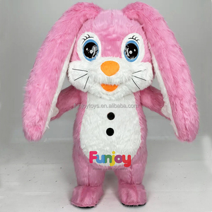 2m simpatico Costume da lepre viola gonfiabile divertente coniglietto di pasqua <span class=keywords><strong>vestito</strong></span> da <span class=keywords><strong>coniglio</strong></span> adulto completo corpo saltare in aria mascotte per il Marketing - Product Image 5
