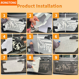 Autotür Us Flag Style PVC Aufkleber für Jeep Wrangler JL/JT Gladiator 2/4 Tür 2018 bis Auto Außen zubehör - Product Image 3