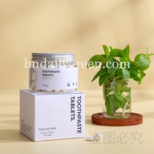 Solid Herbal <strong>Toothpaste</strong> Tablets <strong>SLS</strong>/Fluoride <strong>Free</strong> Natural Peppermint Travel Size Anti-Cavity Chewable Whitening <strong>Toothpaste</strong> - Product Image 2