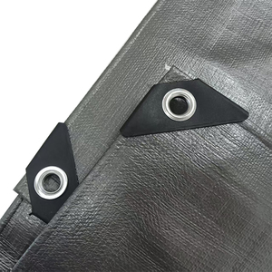 <span class=keywords><strong>Bâche</strong></span> de protection pour camion gris, imperméable, en tissu maillé tissé enduit de PE, anti-UV, pour extérieur - Product Image 3