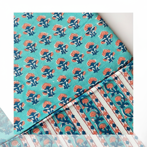 100% coton main bloc imprimé tissu fabriqué à la main Jaipur patrimoine traditionnel écologique respirant bloc impression coton tissu - Product Image 1