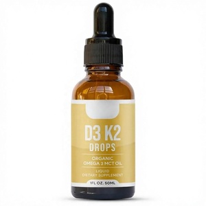 Fabrika Fiyatı OEM Özelleştirme Tamamen Kaliteli 50ml Organik <span class=keywords><strong>Vitamin</strong></span> D3K2 Damlaları Sıvı Omega-3 Besin Takviyesi Şişede - Product Image 3