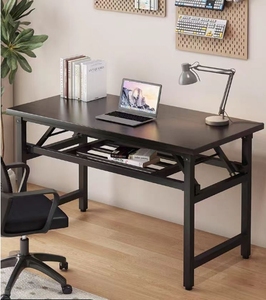 Tùy chỉnh hiện đại thép không gỉ cuốn sách ngăn kéo đơn giản Thiết kế văn phòng gấp bàn với máy tính bàn tính năng - Product Image 1