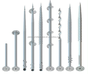 Angels <span class=keywords><strong>GS105</strong></span> Prix extrêmement bas 76*1200mm Vis de terre en acier galvanisé Pieux hélicoïdaux pour fondations solaires - Product Image 2