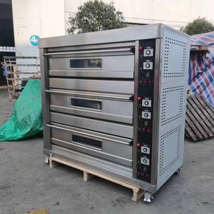 Horno de gas de 3 niveles y 9 bandejas para baguettes, croissants, pan de mantequilla y donas, con garantía remota de un año, máquina automática para aperitivos. - Product Image 3