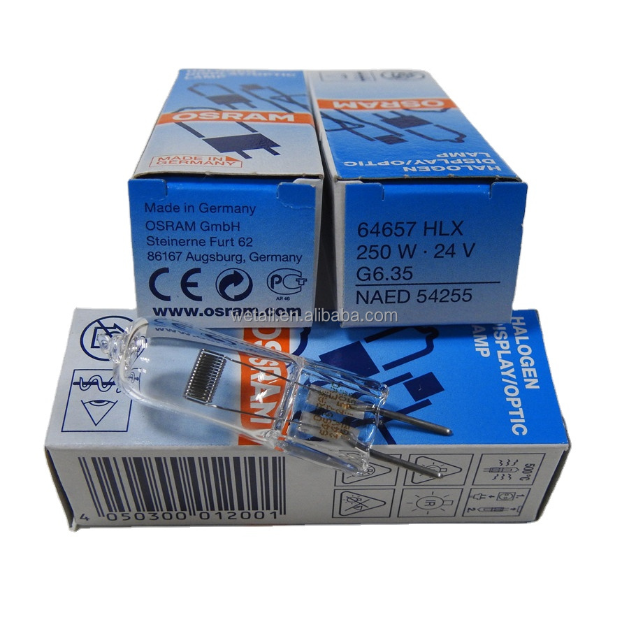 Оригинальный Новый 64657 HLX 24V250W G6.35 проектор галогенная Вольфрамовая наед 54255 лампочки и трубки