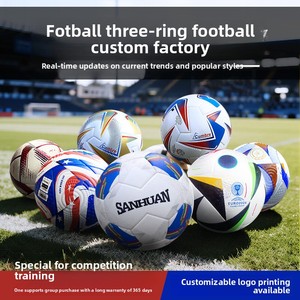 Balón de fútbol personalizado con logo, tamaño 5, tacto suave, PU, alto rebote, termosellado, impermeable, para partidos. - Product Image 3