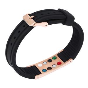 Lettrage laser personnalisé Logo gravé Cadeau Hommes Protection Guérison Santé Sport <span class=keywords><strong>Bande</strong></span> Bracelet magnétique Bracelets en <span class=keywords><strong>silicone</strong></span> - Product Image 1