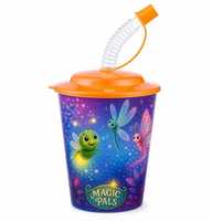 Usine directe personnalisable 3D réutilisable enfants boisson tasse écologique PP matériel paille accessoire personnalisable en plastique verres