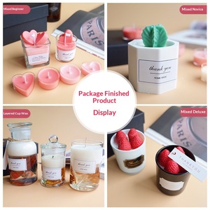 <span class=keywords><strong>Kit</strong></span> DIY de fabrication de bougies, sac de matériaux d'aromathérapie, ensemble d'outils de mélange en coton et cire de soja, modèle de Noël Chine - Product Image 2