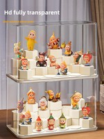 Vitrine en acrylique transparente anti-poussière pour figurines de collection, boîte de rangement pour jouets, organisateur de présentation
