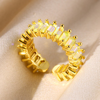 Anillo Clásico Songfu, Chapado en Oro de 18K, con Incrustaciones de Circonita de Color Diamante, Anillo Exquisito de Moda