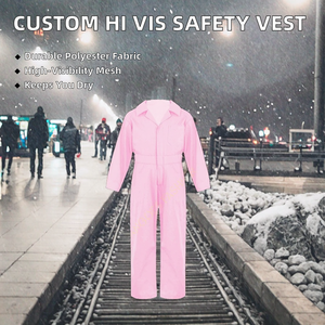 Chaleco de Seguridad Personalizable Hualing de Alta Visibilidad ANSI Clase 2, Amarillo Fluorescente, Impermeable, de Poliéster Reflectante, para Obras de Construcción - Product Image 2