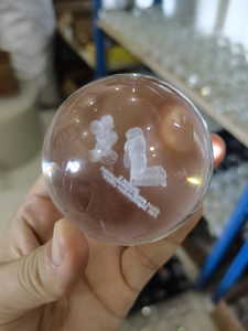 3D 60Mm Khắc Santa Claus Pha Lê Bóng Trang Trí Nội Thất Tinh Tế Cha Giáng Sinh Chúa Giêsu Tinh Thể Thủ Công Mỹ Nghệ - Product Image 3