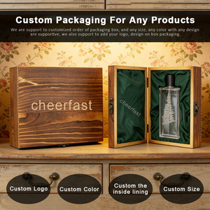 Boîte d'emballage en bois de pin de haute qualité avec accessoires pour vin, coffret cadeau vert pour une bouteille, cadeau pour mariage - Product Image 6