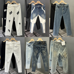 Chất Lượng Cao 100% Cotton Người Đàn Ông Của Quần Jean 2025 Mùa Hè Rửa Mỏng Cộng Với Kích Thước Lỏng Phù Hợp Với Thời Trang Dạo Phố Hip Hop Cao Phong Cách Đường Phố Bán Buôn - Product Image 2