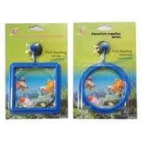 Anneau flottant d'alimentation pour aquarium, distributeur de nourriture en plastique, disponible en différentes tailles et formes carrées