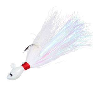 Señuelo de Pesca de 7g, Señuelo de Pelo, Señuelos de Agua Salada y Agua Dulce, Pesca de Surf, Blanco, Rojo, Chartreuse, Lubina, Lingueta, Pez Rayado, Pez Azul - Product Image 4