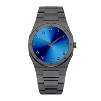 Nouvelles montres minimalistes classiques de luxe ultra-fines pour hommes Orologio Uomo avec chiffres arabes et cadran bleu marine