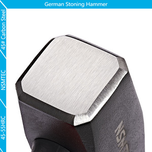 NSTF803000 Tête de traitement thermique Heavy Duty Sledgehammer 3KG Type allemand Stoning Hammer 3000G Avec manche en fibre de verre Long - Product Image 2