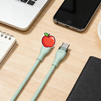 Cable USB A-L de Silicona y Aluminio, Portátil y Ligero, 1m, Certificado MFi, para Teléfono Móvil, Auriculares, Cámara, Computadora, Alta Velocidad