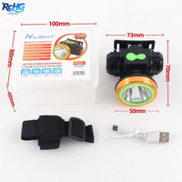 Lampu Kepala LED Grosir dengan Cahaya Kuat Pengisian Daya USB Senter Jarak Jauh yang Dipasang di Kepala untuk Memancing di Luar Ruangan dan Penggunaan di Rumah