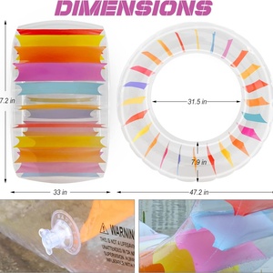 Roue aquatique gonflable colorée pour piscine, jouet d'été pour enfants, idéal pour la plage, le lac et les fêtes estivales - Product Image 5
