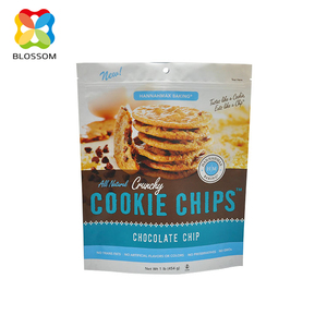 Customized plastic packaging laminated foil stand up pouch biscuit cookie packaging