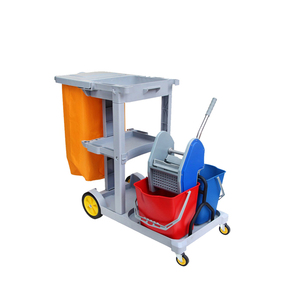 Carro <span class=keywords><strong>de</strong></span> limpieza comercial con cubos <span class=keywords><strong>de</strong></span> escurridor para necesidades <span class=keywords><strong>de</strong></span> limpieza - Product Image 2