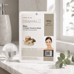 Mascarilla Facial de Esencia de Colágeno de Arroz Dermal 23g, Mascarilla Facial Iluminadora, Aclarante e Hidratante - Product Image 5
