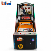 LIFUN Machine de jeu d'arcade de basket-ball de luxe pliable, jeu de tir à monnayeur pour lieux de divertissement