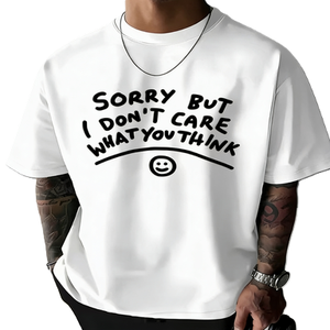 Mi dispiace ma non mi interessa - T-shirt con citazione sarcastica, slogan divertente e grafica accattivante - Product Image 1