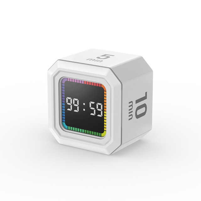 Source Factory Bulk Custom Logo Magnetic Back Digital Visual Kitchen Timer Gravity Flip Cube Kids Learning Study Pomodoro Timer