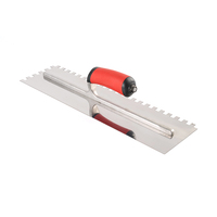 Truelle en acier inoxydable 380x130mm 480x130mm, grande taille, avec double manche, outils de construction, truelle à ciment