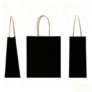 Bolsas de Compra de Papel Kraft con Logotipo Personalizado KM, con Asas Retorcidas Blancas y Marrones, Impresión Ecológica, Bolsas de Papel Blanco - Product Image 2