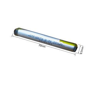 280mah <span class=keywords><strong>3</strong></span>,7 v lithium 08570 battery cylindrical - Product Image 3