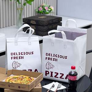 Sac en aluminium non tissé pour boulangerie, pizza, sac jetable, isolation et impression de logo avec poignée - Product Image 1